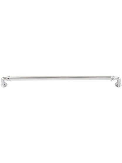 Reeded Drawer Pull - 12 inch Center-to-Center in Polished Chrome.